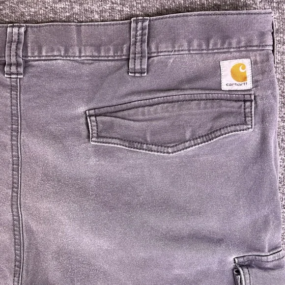 Carhartt Cargo Shorts Mens 42‎ Gray Hook & Loop Utility Relaxed 103542-Fit41x10 - Picture 9 of 11